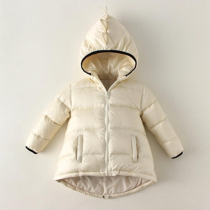 Winter Boys Girls Long Jacket 1-6 Years Old Kids Hooded Duck Down Jacket Big Kids Cold - Image 1