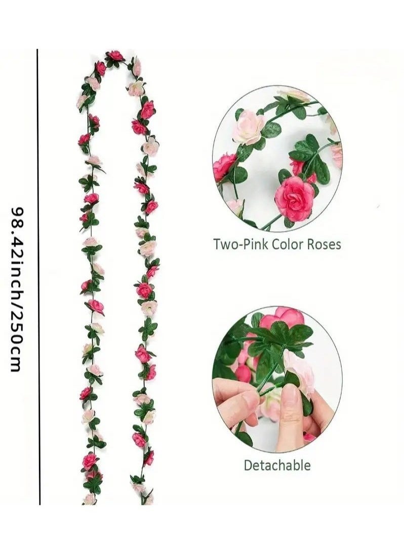 Unewshi 3pcs Artificial Pink Rose Branches - An Elegant Touch of Timeless Beauty - artificial rose branches, artificial pink roses, flower decor, party decorations, wedding decorations, home decor, garden decor, gifts, birthday, Halloween, Valentine's Day, Mother's Day  - Image 5