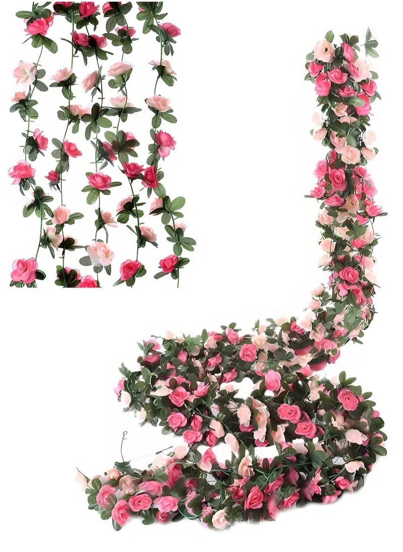 Unewshi 3pcs Artificial Pink Rose Branches - An Elegant Touch of Timeless Beauty - artificial rose branches, artificial pink roses, flower decor, party decorations, wedding decorations, home decor, garden decor, gifts, birthday, Halloween, Valentine's Day, Mother's Day  - Image 1