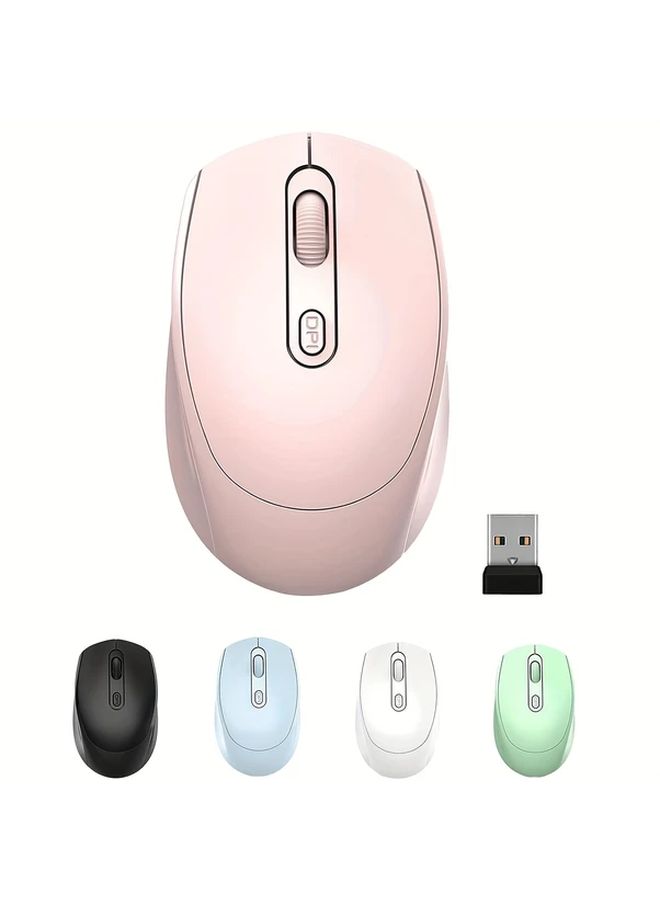 Ergonomic Wireless Mouse Green Bluetooth 2 4G Dual Mode No Charging for PC Laptop Tablet - Image 1