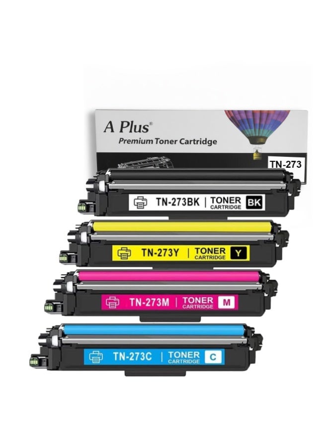 A Plus TN-273 Compatible Toner Cartridges (Black, Cyan, Magenta, Yellow) 4-Pack Set for Brother HL-L3210CW, HL-L3230CDW, HL-L3270CDW, DCP-L3510CDW, MFC-L3750CDW, MFC-L3770CDW - Image 1