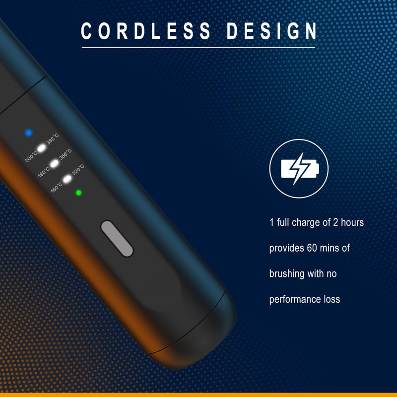 VIKICON فرشاة فرد اللحية VIKICON للرجال، فرشاة لحية ساخنة بدون سلك للرجال، مشط كهربائي ساخن، فرشاة فرد مصغرة مضادة للحروق لتجميل اللحية، محمولة للسفر والاستخدام المنزلي، هدايا للرجال له - Image 4