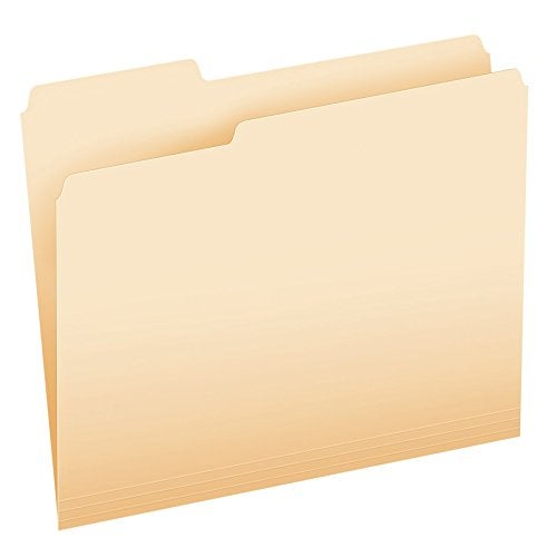 Pendaflex Essentials File Folders, Letter Size, 2/5 Cut, Manila, 100 per Box (752 2/5RE) - Image 1