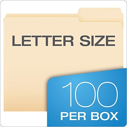 Pendaflex Essentials File Folders, Letter Size, 2/5 Cut, Manila, 100 per Box (752 2/5RE) - Image 4