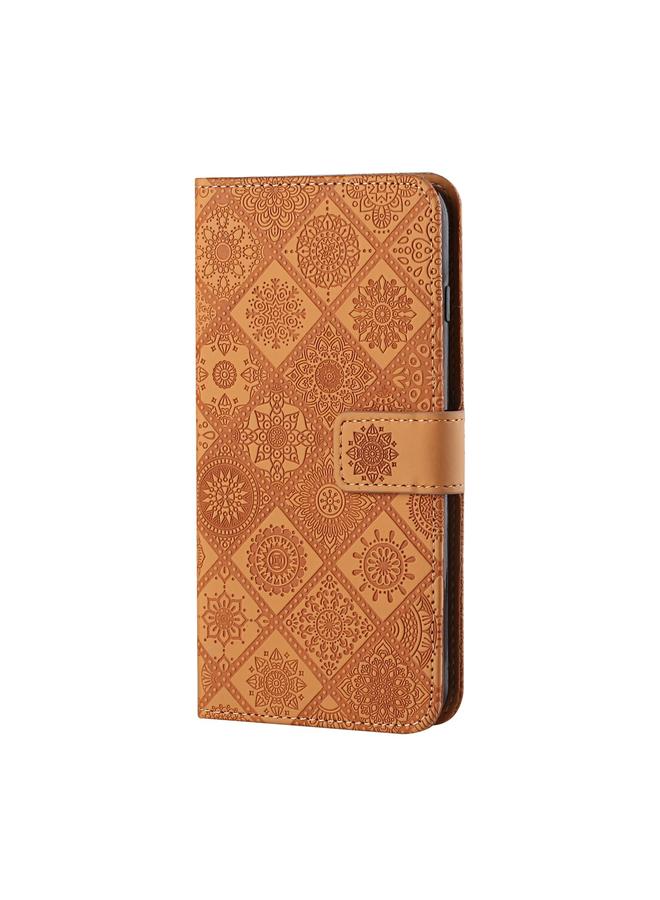Zaboon Case For iPhone 11 Ethnic Style Embossed Pattern Horizontal Flip Leather Case with Holder & Card Slots & Wallet & Lanyard - Image 3