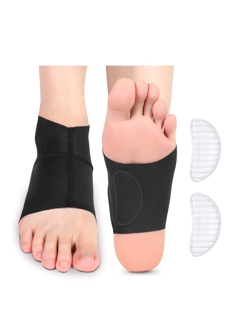 Arch Support Ankle Sleeve with Gel Pads for Plantar Fasciitis u0026 Heel Spurs - Pain Relief for Flat Arches, Fits Men u0026 Women (1 Pair)  - Image 1