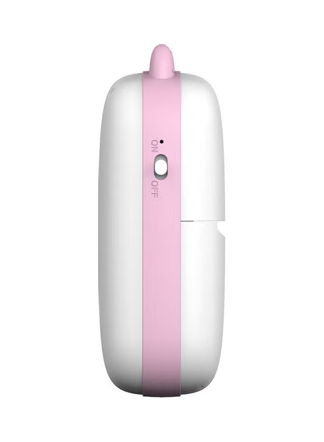 Mini Portable Thermal Printer with 1 Roll Paper Pink/White - Image 1