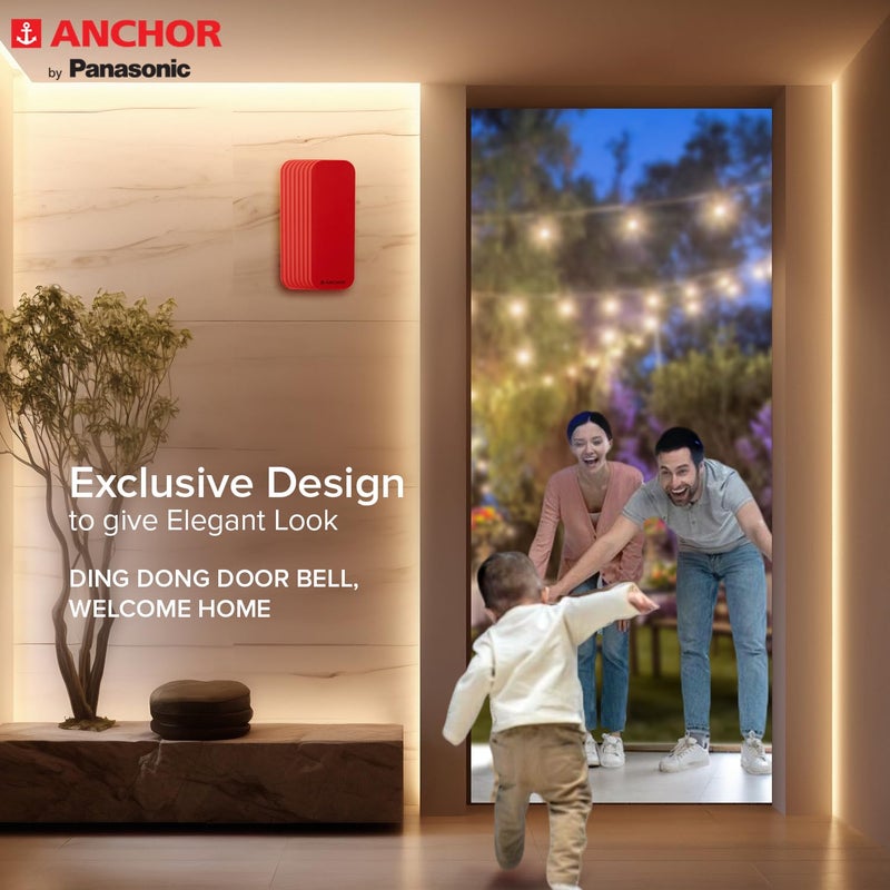 Anchor by Panasonic Ding Dong Doorbell | Calling Bell for Home | Door Bell for Office, School (38914) - Image 3