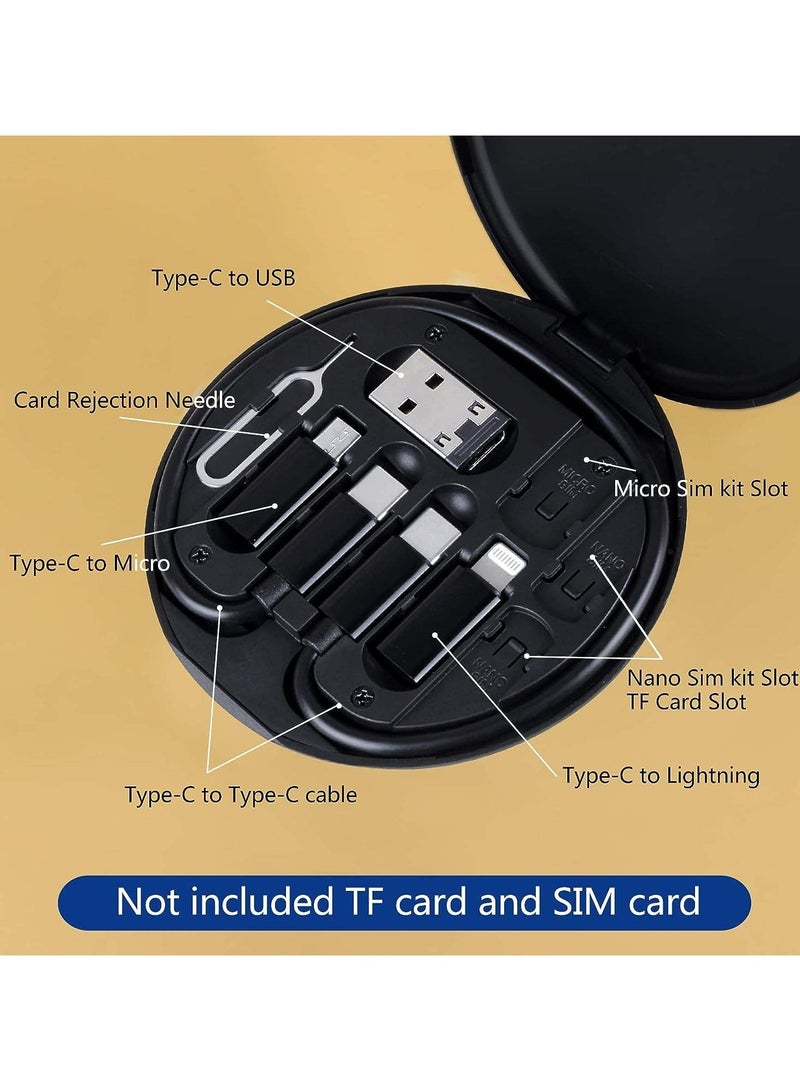 Universal Phone C Data Cable Charging Head SIM Card Box Holder for Traveling,Multi charging cable case Multifunction Mini Digital Gadgets Storage Case  - Image 2