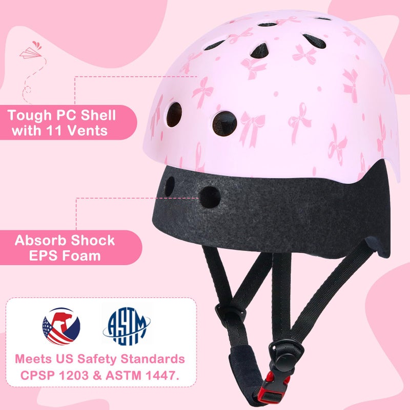 FIODAY Helmet for Kids 8-14, Kids Bike Helmet with DIY Bow, Adjustable Youth Bike Helmets Girls Helmets for Skating Bicycle Scooter Skateboard - Image 3