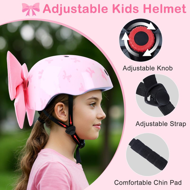 FIODAY Helmet for Kids 8-14, Kids Bike Helmet with DIY Bow, Adjustable Youth Bike Helmets Girls Helmets for Skating Bicycle Scooter Skateboard - Image 5