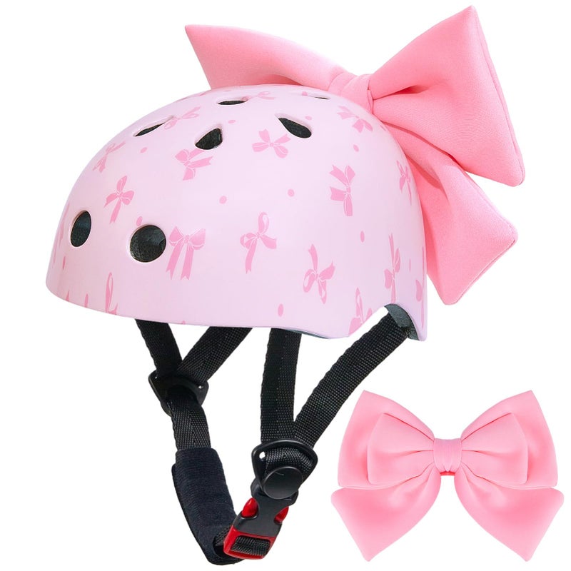 FIODAY Helmet for Kids 8-14, Kids Bike Helmet with DIY Bow, Adjustable Youth Bike Helmets Girls Helmets for Skating Bicycle Scooter Skateboard - Image 1