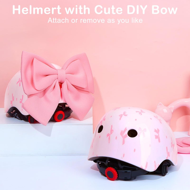FIODAY Helmet for Kids 8-14, Kids Bike Helmet with DIY Bow, Adjustable Youth Bike Helmets Girls Helmets for Skating Bicycle Scooter Skateboard - Image 4