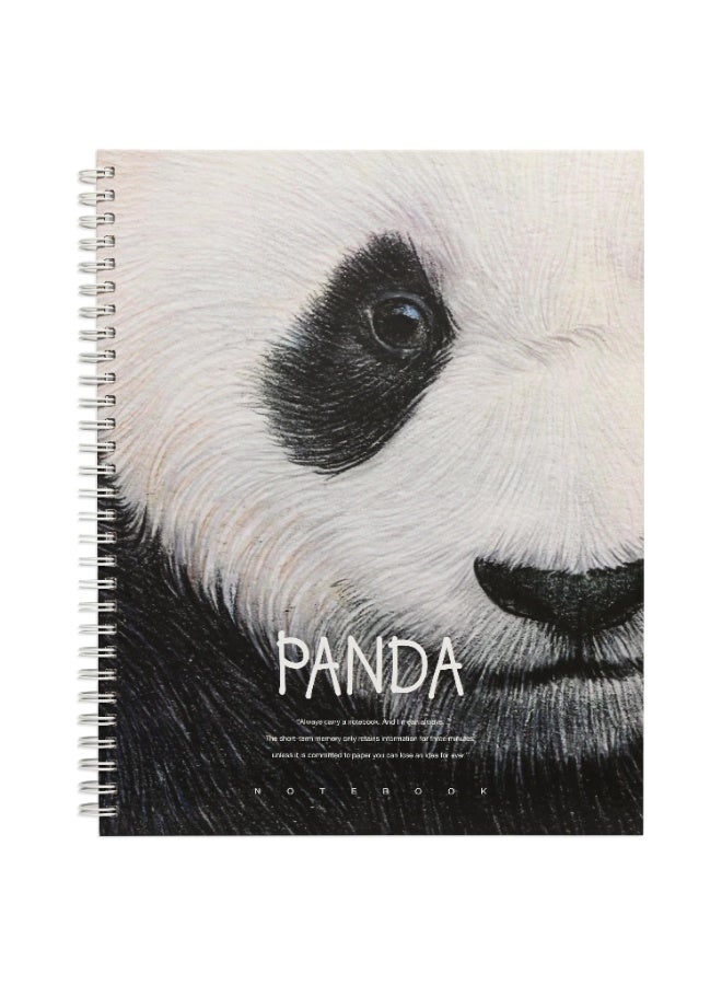 FIS Notebook Double Loop Spiral Binding, Hard Cover Materials, Size 10x8" Inches, 8mm Single Line Ruling, 96 Sheets, 192 Pages, Packet of 5 Pieces, Panda Cover Design 4-FSNBSHC1896-PAN4 - Image 4