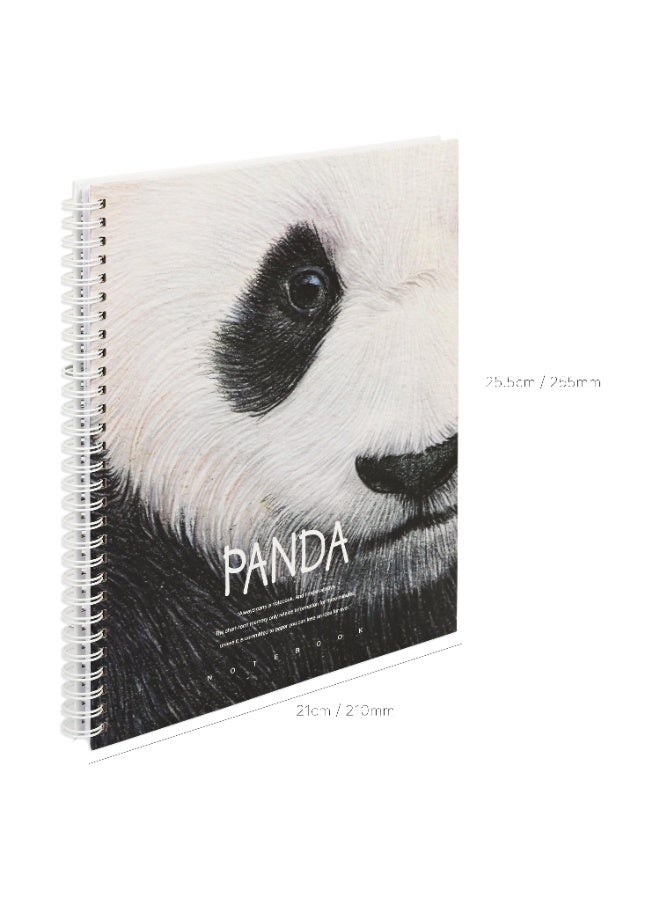 FIS Notebook Double Loop Spiral Binding, Hard Cover Materials, Size 10x8" Inches, 8mm Single Line Ruling, 96 Sheets, 192 Pages, Packet of 5 Pieces, Panda Cover Design 4-FSNBSHC1896-PAN4 - Image 3