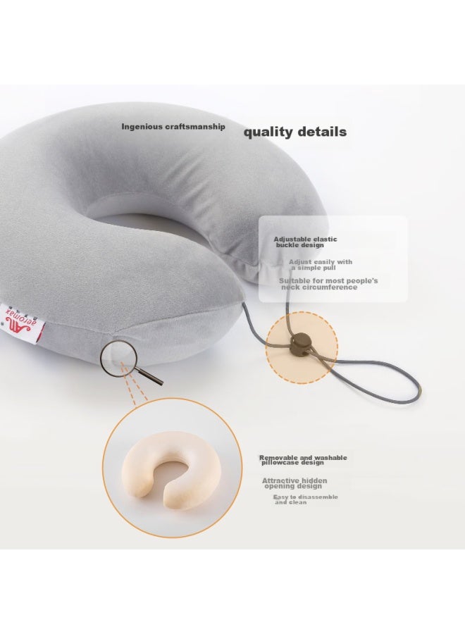 Aeromax U-shaped Memory Foam Nap Pillow, Office Lunch Break U-shaped Pillow, Travel Headrest, Removable And Washable Head Pillow, Travel Accessory - Image 2