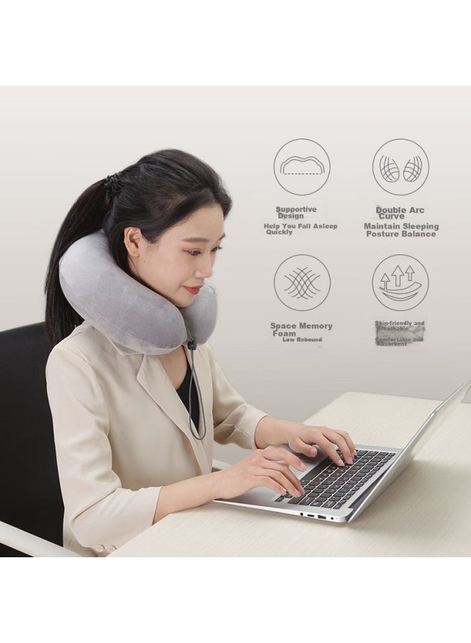 Aeromax U-shaped Memory Foam Nap Pillow, Office Lunch Break U-shaped Pillow, Travel Headrest, Removable And Washable Head Pillow, Travel Accessory - Image 3