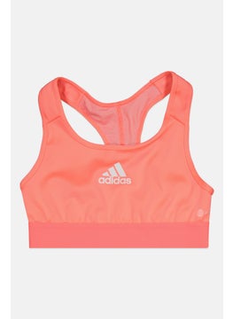 Adidas Kids Girl Brand Logo Sport Bra, Pink  - Image 1