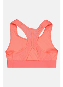 Adidas Kids Girl Brand Logo Sport Bra, Pink  - Image 2