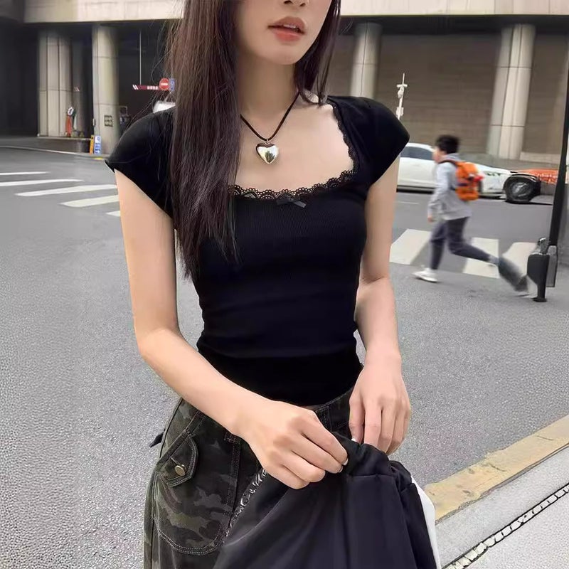 Short-Sleeved T-Shirt Women'S Summer Slim-Fit Slimming Age-Reducing Top For - Image 5