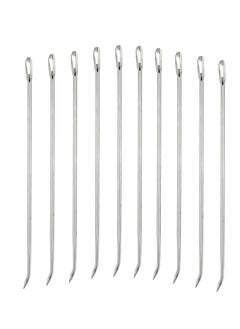 Excefore Roasting Trussing Needles, Meat Trussing Needle Stainless Steel Cooking Needles Poultry Trussing Needle for Securing Stuffed Turkey, Chicken, Roasts and Rolled Meats Supplies (10 Pieces)  - Image 1