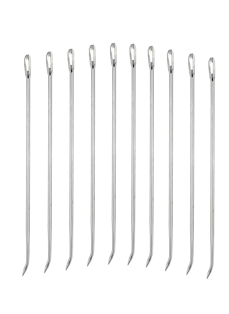 Excefore Roasting Trussing Needles, Meat Trussing Needle Stainless Steel Cooking Needles Poultry Trussing Needle for Securing Stuffed Turkey, Chicken, Roasts and Rolled Meats Supplies (10 Pieces)  - Image 1