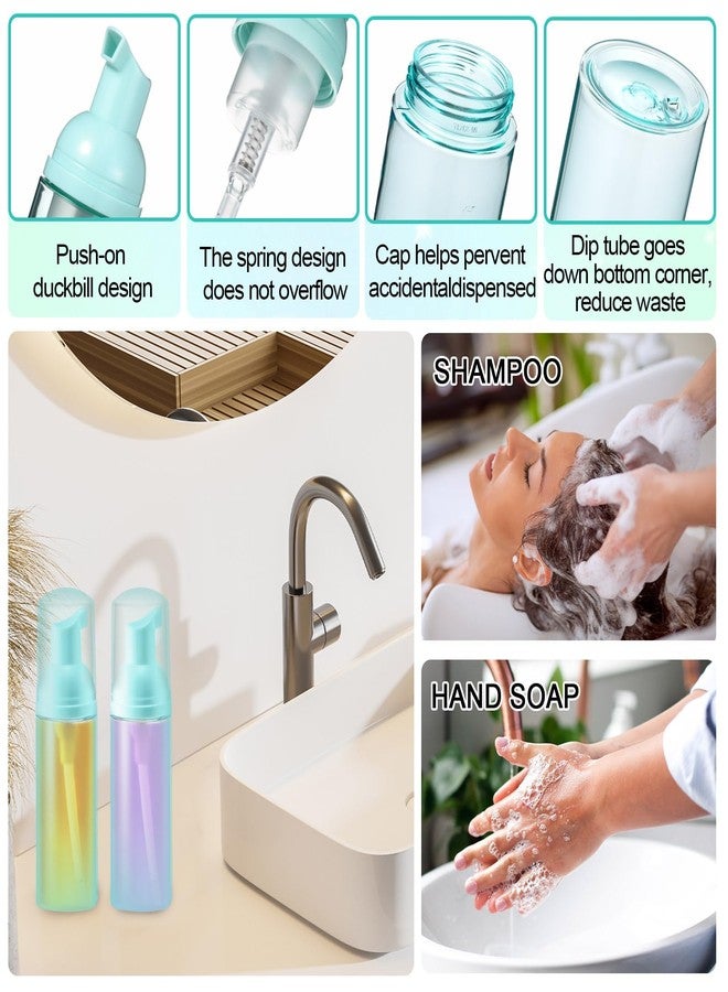 Zhehao 80 Pcs Lash Shampoo Bottle Brushes Kit 20 Foam Pump Dispensers 20 Lash Shampoo Brushes 20 Eyelash Aftercare Bag 20 Cleaning Pipes, Eyelash Extension Supplies(Green, Blue) - Image 4