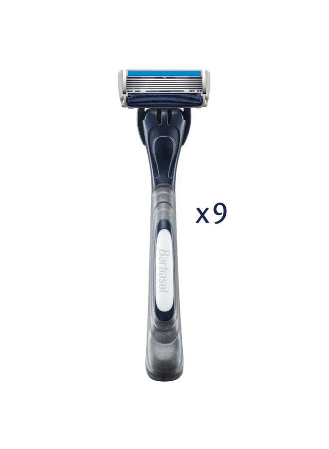 Barbasol Ultra 6 Plus Premium Disposable Razor Value Pack Bundle (3 Packs/9 Total Razors) - Image 4