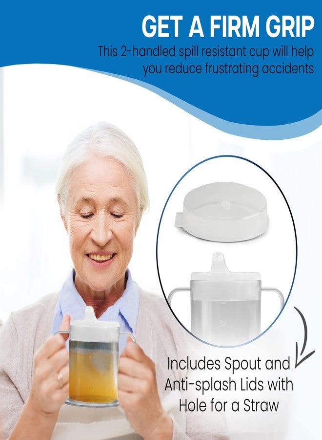 Providence Spillproof كوب بروفيدنس المقاوم للانسكاب سعة 9 أونصات للبالغين بمقبضين - أكواب شرب إندبندنس للبالغين ذوي الحركة المحدودة - ملحقات لذوي الاحتياجات الخاصة - أكواب لذوي الاحتياجات الخاصة لرعاية كبار السن - صنع في الولايات المتحدة الأمريكية - عبوة من 3 قطع - Image 5