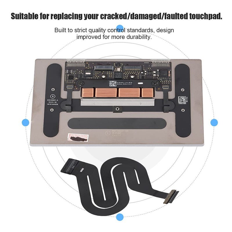 Golden Trackpad With Flex Cable For Macbook Retina Mid 2015 12 Inch Model 534 Grey Built To Strict Quality Control Standards Seamless Installation - Image 4