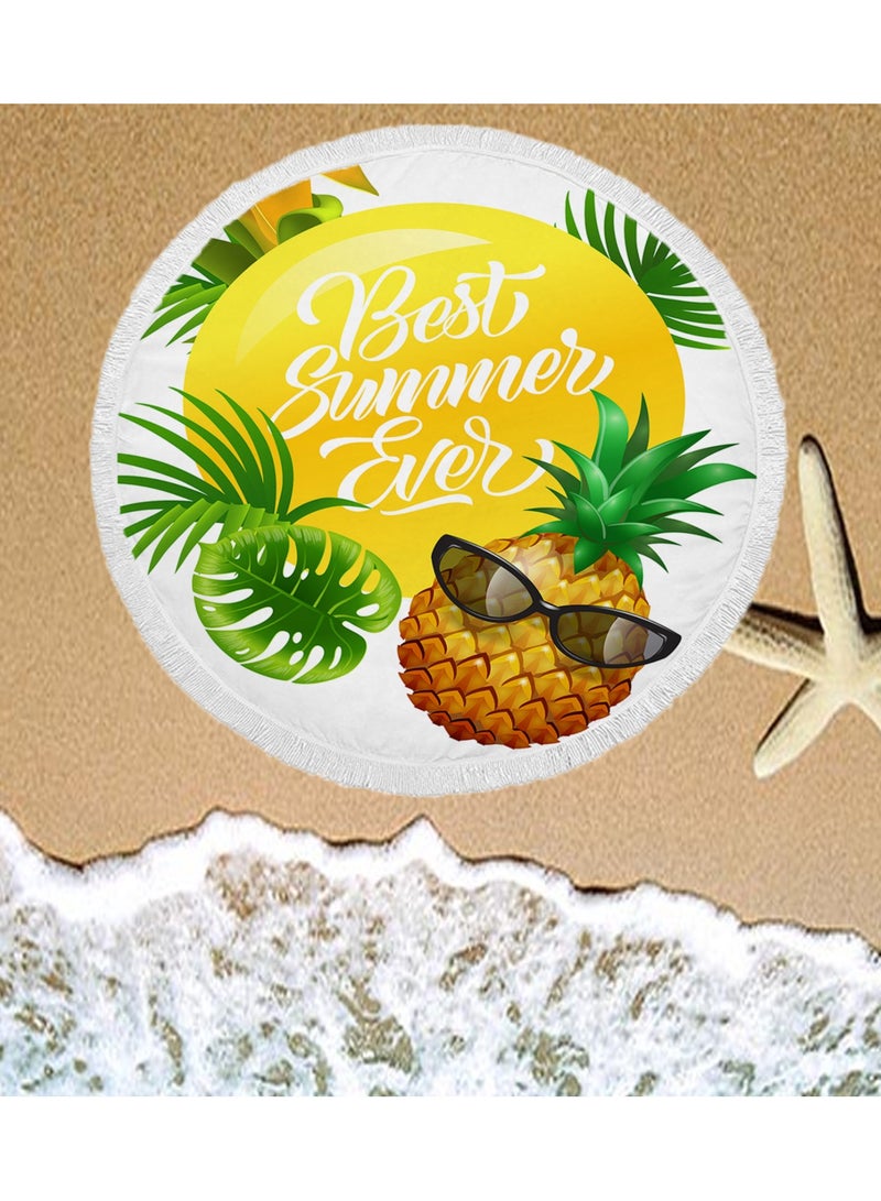 سجادة شاطئ - قطيفة تركي - متعدد الألوان - 145×145 سم