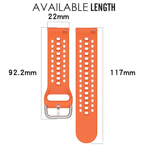 QGHXO Band for Amazfit Bip 6/Bip 5, 22mm Quick Release Silicone Replacement Band for Amazfit GTR 4/3/3 Pro/2/2e/GTR 47mm Smartwatch (No Tracker) - Image 5