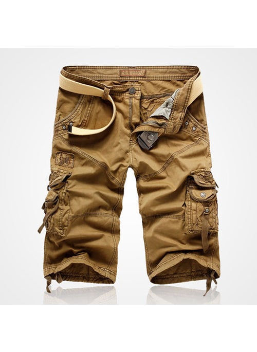 Generic - New Hot Sale Of The Season Mens Workwear Shorts Loose Casual Seven-Foot Pants Large Size Comfortable Loose Trousers for Men Kor Khaki - Image 1