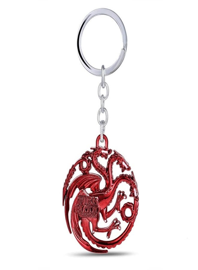 Bkinpid Dragon Key Chain Targaryen Key Chain (Red) - Image 1