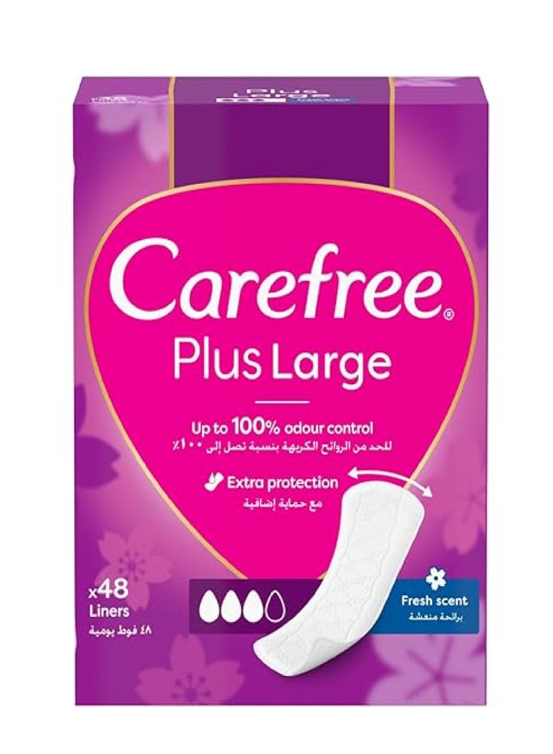CAREFREE PLUS LARGE FRESH SCENT (48LINERS)