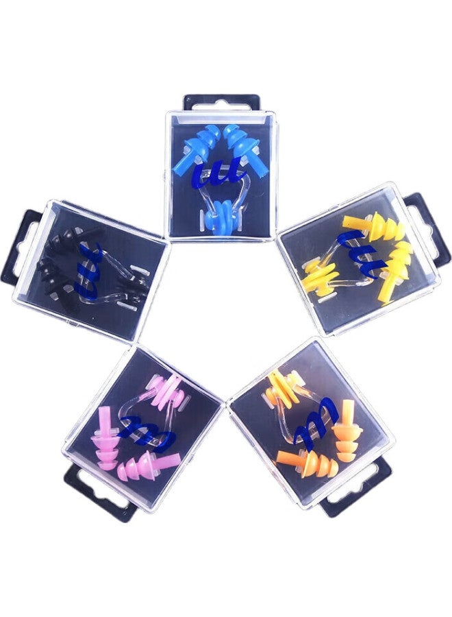 YouYou Nose Clip And Ear Plug Set, Professional Anti-Choking Water Training, Swimming Pool Auxiliary Equipment, Professional Swimming Gear, Black, 9102 - Image 3