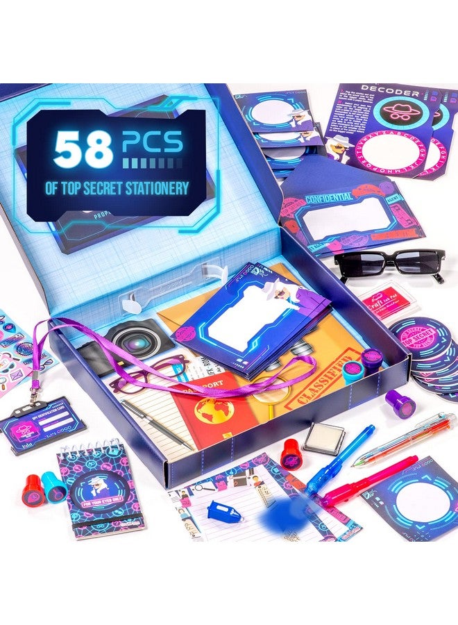 GirlZone Ultimate Secret Agent Writing Set, Exciting Spy Kit and Stationery for Girls with Spy Pen, Themed Stationery Paper and Fun Toys, Birthday, Easter Gifts for Kids - Image 2