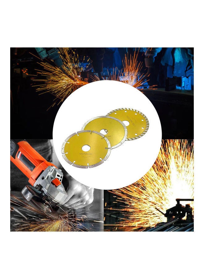NIBEMINENT 3-Piece High Hardness Ceramic Diamond Saw Blade Set Yellow/Silver  - Image 5