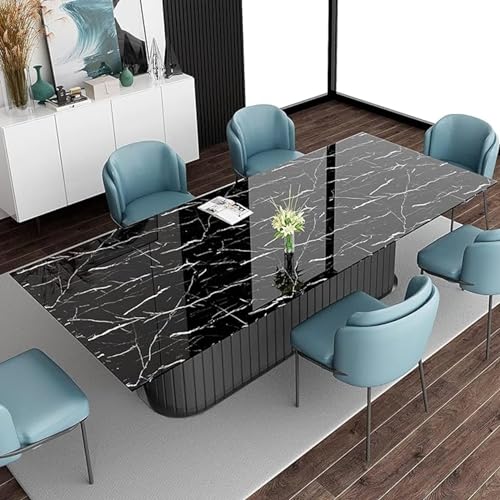 wall love Marble OilProof & Waterproof self-Adhesive Sheet Stickers Big Countertop Cabinet Furniture puja Room Kitchen,Home Sticker Wallpaper 60 x 200cm (Black Wallpaper) - Image 4