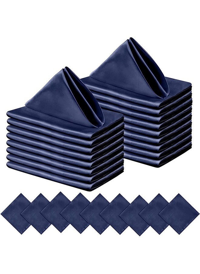 Arabest 20 Pack Satin Napkins Square Satin Cloth, Elegant Soft Silk Napkin, Smooth Washable Table Napkins, For Weddings Dinner Restaurant Party Decoration,17x 17inch  - Image 1