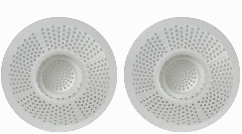 EvriHolder Hairstopper Drain Cover Hair Catcher for Shower and Bathtub - 2 Pack, White - Image 1