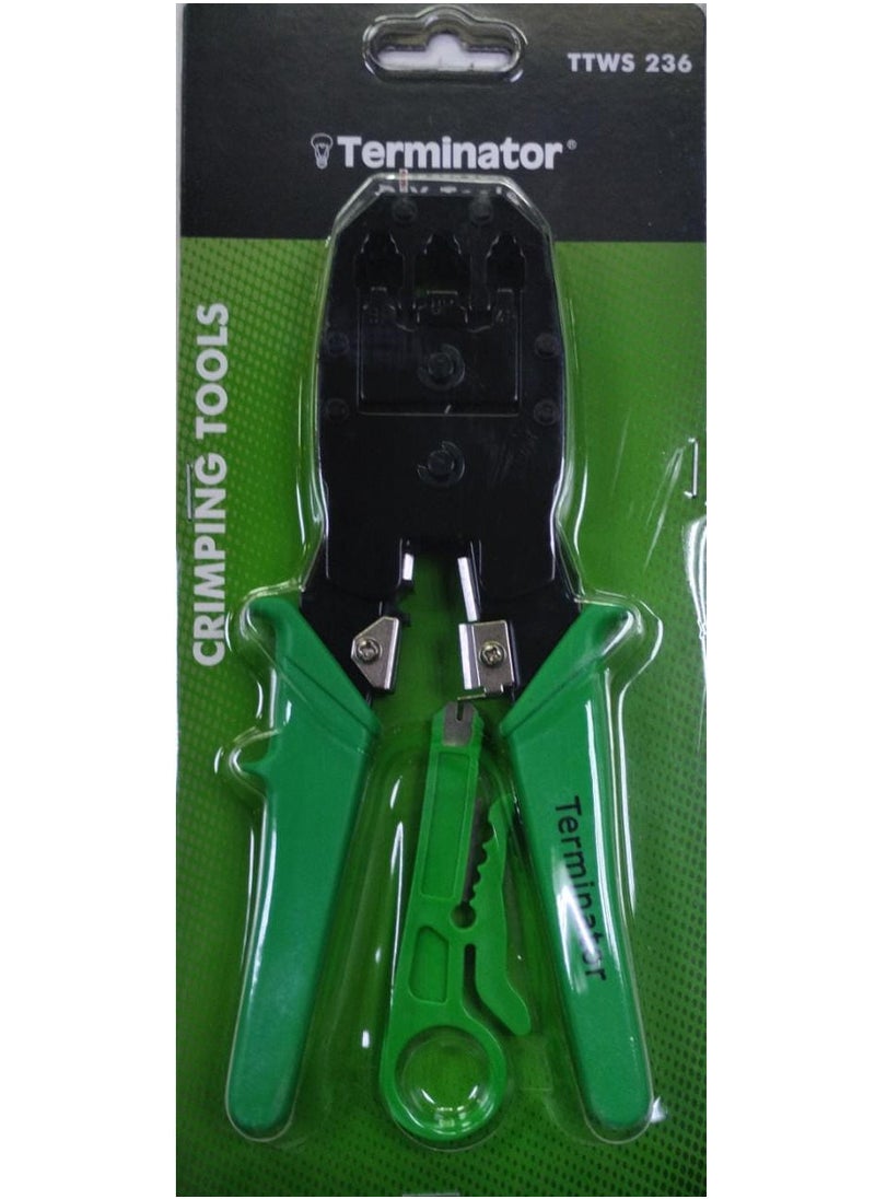 Terminator Terminator 3 in 1 Crimping Tool & Wire Stripper for Networking RJ45 RJ11 RJ12 - TTWS 236  - Image 1