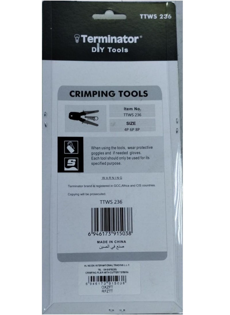 Terminator Terminator 3 in 1 Crimping Tool & Wire Stripper for Networking RJ45 RJ11 RJ12 - TTWS 236  - Image 2