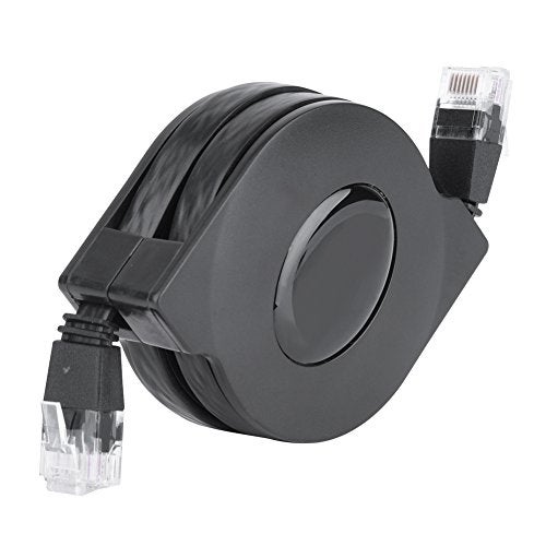 Zerone CAT 6 Ethernet Cable, Flat Internet Network Patch Cord Shielded Ethernet Cord Retractable CAT6 LAN Cable with RJ45 for Modem Router Gaming(2M) (1 Pc) - Image 1