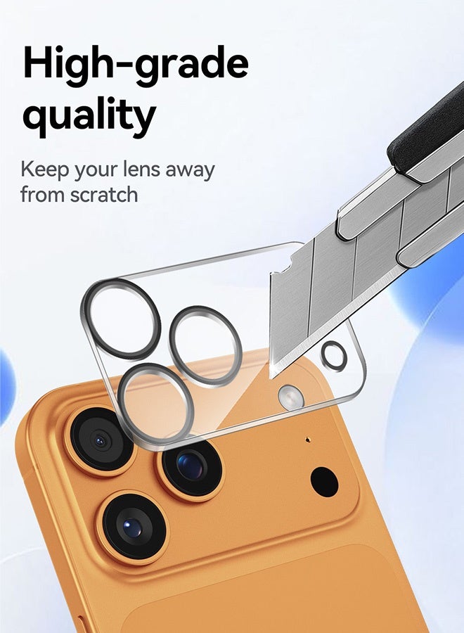 Tersely [3 Pack] Camera Lens Screen Protector for iPhone 17 Pro max 6.9-inch, 9H Hardness Transparent HD Protective Tempered Glass Protector Film - Image 5