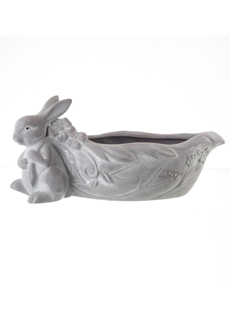 Hic A masterpiece of stone decoration rabbit shape grey color