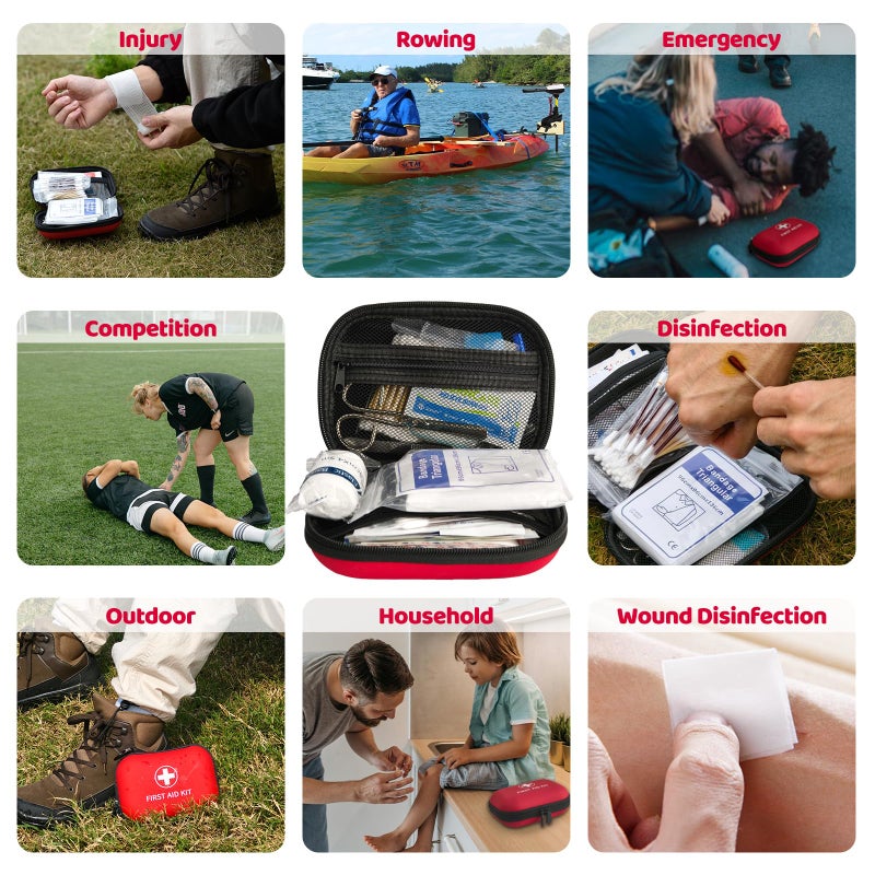 Prelady 138 Pcs Mini First Aid Kit Travel Size, TSA Approved Small First Aid Kit for Car, Hiking & Home, Compact Travel Medicine Kit, Med Kit - Image 4