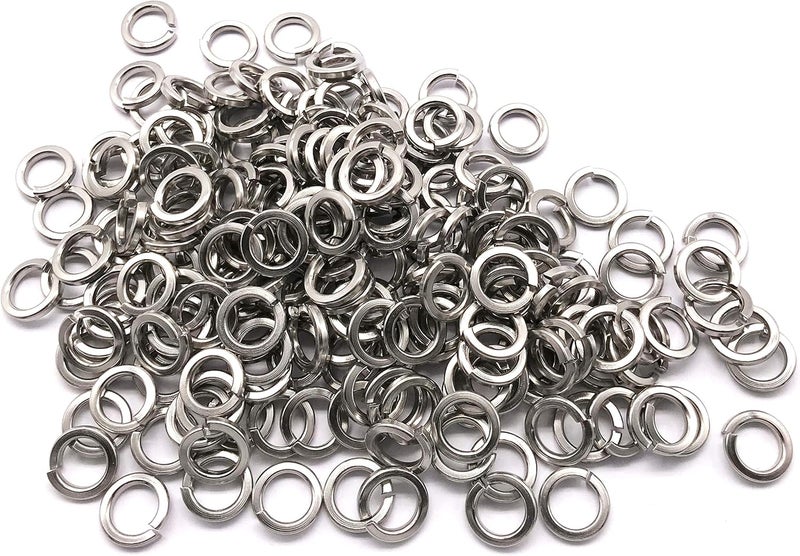 NACX M8 Split Lock Washer, 304 Stainless Steel Spring Lock Washer, 200Pcs - Image 1