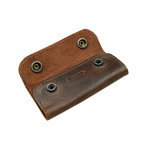 Hide & Drink, Handle Grip Replacement for Luggage Bags, Travel Accessories, Full Grain Leather, Handmade, Bourbon Brown - Image 4