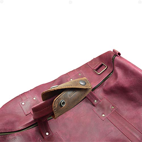 Hide & Drink, Handle Grip Replacement for Luggage Bags, Travel Accessories, Full Grain Leather, Handmade, Bourbon Brown - Image 5